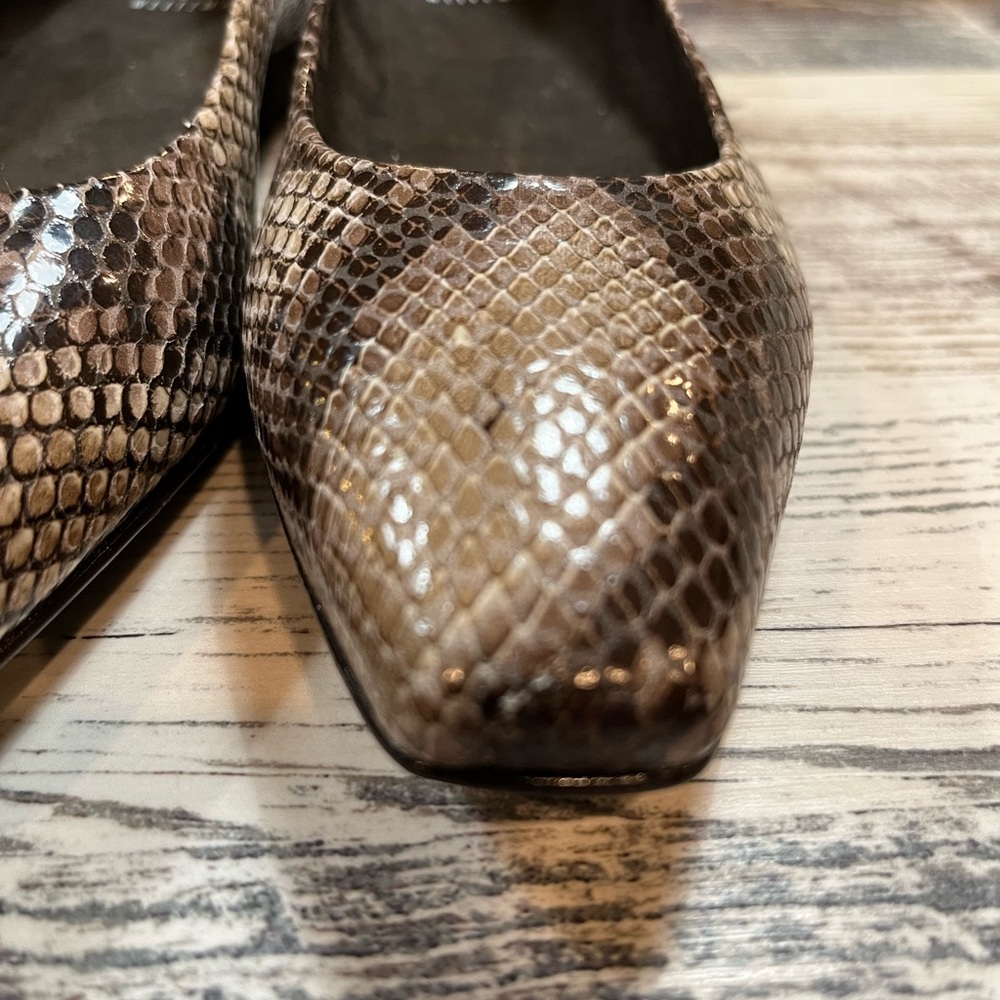 Stuart Weitzman Brown Python Print Flats - image 4